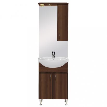 Leziter Mobilier complet de baie Bianca Plus 55, culoare Aida nuc, deschidere pe dreapta Mobalis Homvera