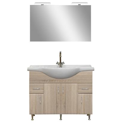 Leziter Mobilier complet de baie Bianca Prime 105, culoare stejar sonoma Mobalis Homvera
