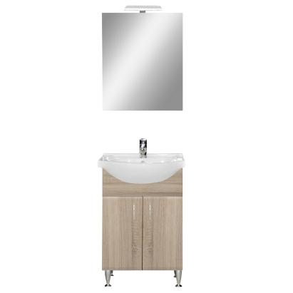 Leziter Mobilier complet de baie Bianca Prime 55, culoare stejar sonoma Mobalis Homvera