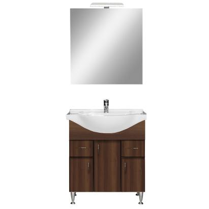 Leziter Mobilier complet de baie Bianca Prime 75, culoare Aida nuc Mobalis Homvera