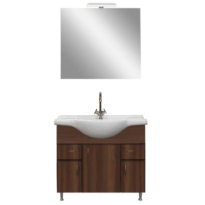 Leziter Mobilier complet de baie Bianca Prime 85, culoare Aida nuc Mobalis Homvera