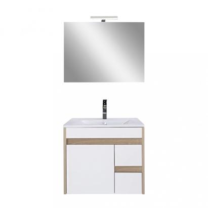 Leziter Mobilier complet de baie Luna Prime 60, stejar Sonoma-alb Mobalis Homvera