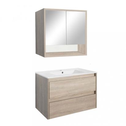 Leziter Mobilier complet de baie Porto 80 în culoarea stejarului Sonoma Mobalis Homvera