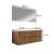 Leziter Mobilier de baie Trent 120 cu 1 lavoar ceramic cu oglindă 60x120 cm stejar apus de soare Mobalis Homvera