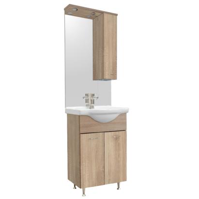 Leziter Mobilier complet de baie Vanessa 55, stejar Sonoma Mobalis Homvera