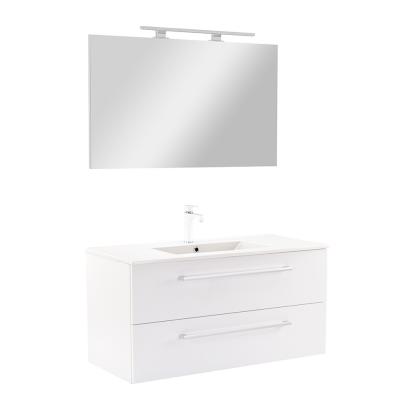Leziter Mobilier complet de baie Vario Clam 100 alb-alb Mobalis Homvera