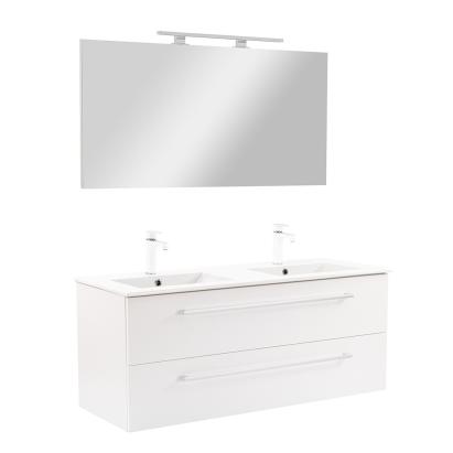 Leziter Mobilier complet de baie Vario Clam 120 alb-alb Mobalis Homvera
