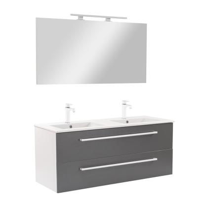 Leziter Mobilier complet de baie Vario Clam 120 alb-antracit Mobalis Homvera