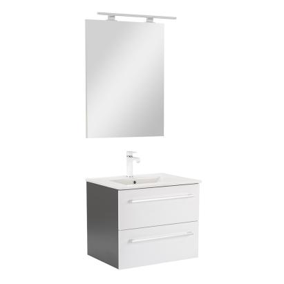 Leziter Mobilier complet de baie Vario Clam 60 antracit-alb Mobalis Homvera