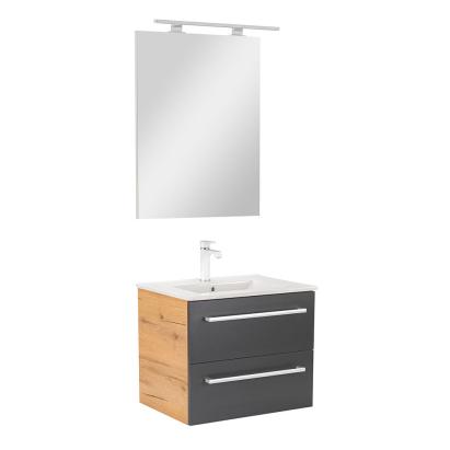 Leziter Mobilier complet de baie Vario Clam 60 stejar-antracit Mobalis Homvera