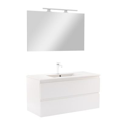 Leziter Mobilier complet de baie Vario Forte 100 alb-alb Mobalis Homvera