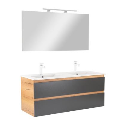 Leziter Mobilier complet de baie Vario Forte 120 stejar-antracit Mobalis Homvera