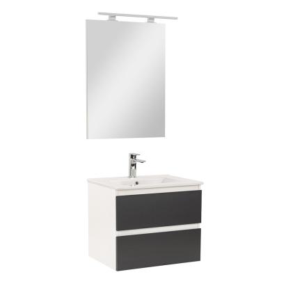 Leziter Mobilier complet de baie Vario Forte 60 alb-antracit Mobalis Homvera