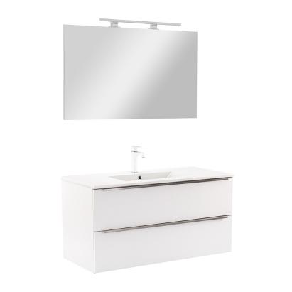 Leziter Mobilier complet de baie Vario Trim 100 alb-alb Mobalis Homvera