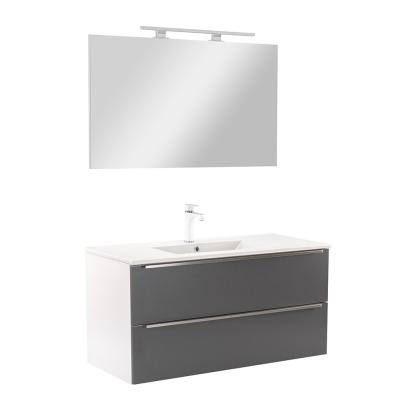 Leziter Mobilier complet de baie Vario Trim 100 alb-antracit Mobalis Homvera