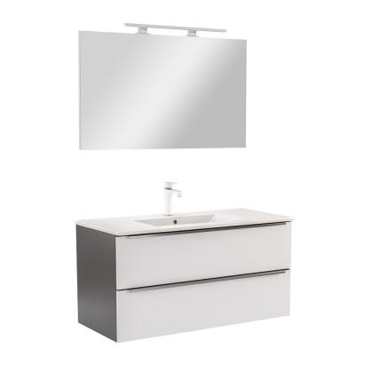 Leziter Mobilier complet de baie Vario Trim 100 antracit-alb Mobalis Homvera