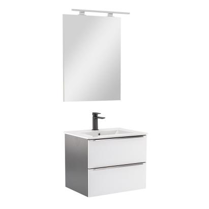 Leziter Mobilier complet de baie Vario Trim 60 antracit-alb Mobalis Homvera