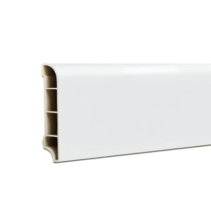 Leziter Bordură de podea din vinil SPC Alb-zăpadă 2400x60x12 mm Mobalis Homvera