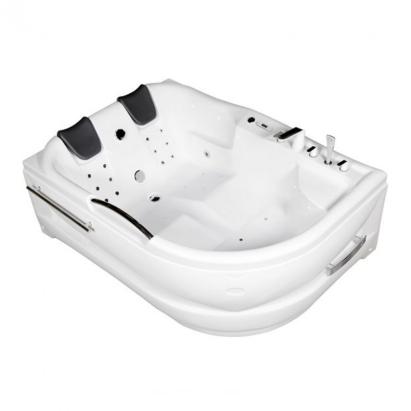 Wellis Cadă de baie cu hidromasaj asimetrică Dublo Hydro, 180x130 cm cu baterie Mobalis Homvera