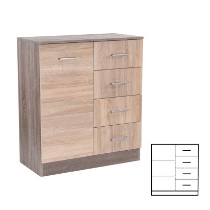 Leziter Comodă Miami cu 1 ușă și 4 sertare 80x92 cm stejar Sonoma-stejar York Mobalis Homvera
