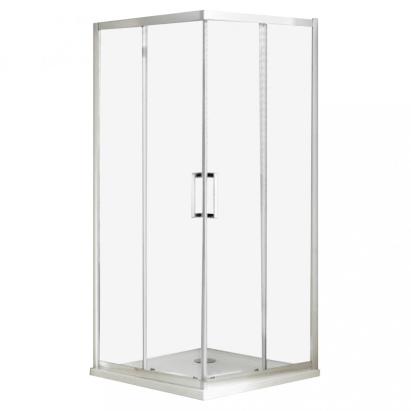 Wellis Cabină de duș pătrată Apollo 80 cu două uși glisante, cu finisaj Easy Clean, fără cădiță de duș Mobalis Homvera