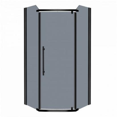 Kerra Cabină de duș pătrată Prato fără cădiță 90x90x190cm - profil negru, sticlă grafit Mobalis Homvera