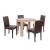 Leziter Set de masă Leon 4+1, stejar Sonoma-maro Mobalis Homvera