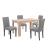 Leziter Set de masă Leon 4+1, gri stejar Sonoma Mobalis Homvera