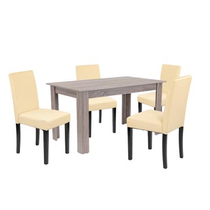 Leziter Set de masă Leon 4+1 stejar York-bej Mobalis Homvera