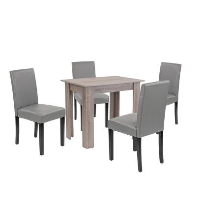 Leziter Set de masă Leon 4+1 stejar York gri Mobalis Homvera