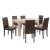 Leziter Set de masă Leon 6+1, stejar Sonoma-maro Mobalis Homvera