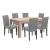 Leziter Set de masă Leon 6+1, gri stejar Sonoma Mobalis Homvera