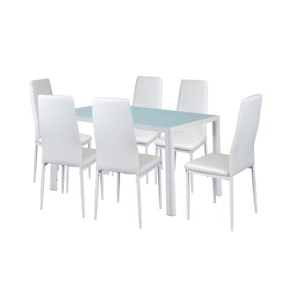 Leziter Liana 6+1 étkező garnitúra fehér Mobalis Homvera