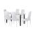Leziter Norman 6+1 étkező garnitúra fehér Mobalis Homvera