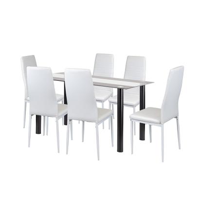 Leziter Norman 6+1 étkező garnitúra fehér Mobalis Homvera