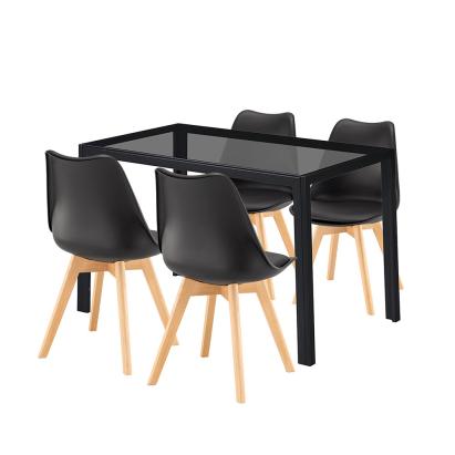 Leziter Treva 4+1 étkező garnitúra fekete-fekete Mobalis Homvera