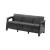 Curver Canapea Corfu love seat max, culoare grafit, cu pernă gri deschis Mobalis Homvera