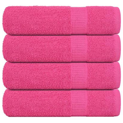 Prosoape de duș 4 buc Roz 70x140 cm 360 g/m² 100% bumbac GartenMobel Dekor