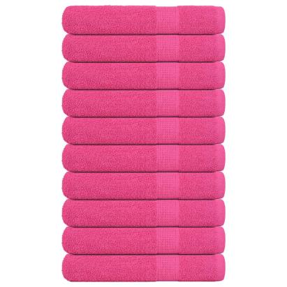 Prosoape 10 buc roz 100x200 cm 360 g/m² 100% bumbac GartenMobel Dekor