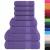 Set prosoape 8 piese violet 360 g/m² 100% bumbac GartenMobel Dekor