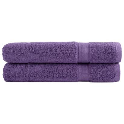 Prosoape de saună premium SOLUND 2 buc. violet 80x200 cm 600gsm GartenMobel Dekor