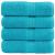 Prosoape de baie premium SOLUND, 4 buc., turcoaz, 30x30 cm, 600 g/m² GartenMobel Dekor