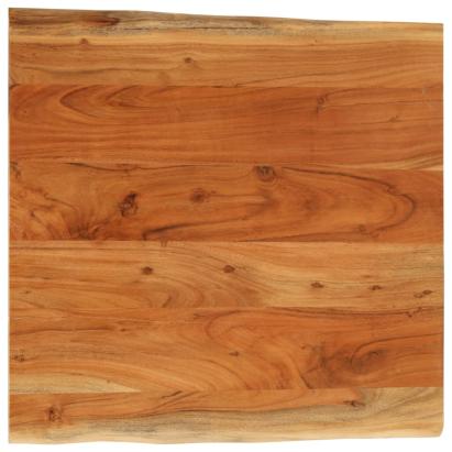 Blat masă 80x80x2,5 cm, pătrat, lemn masiv acacia margine vie GartenMobel Dekor