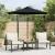 Umbrelă soare de grădină stâlp din oțel, negru, 225x225x212 cm GartenMobel Dekor