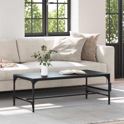 Masă de cafea Stejar Negru 100 x 50 x 35 cm Lemn compozit GartenMobel Dekor