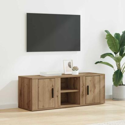 Cabinet TV Stejar Artizanal 100 x 31,5 x 35 cm Lemn compozit GartenMobel Dekor
