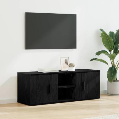 Cabinet TV Stejar Negru 100 x 31,5 x 35 cm Lemn compozit GartenMobel Dekor