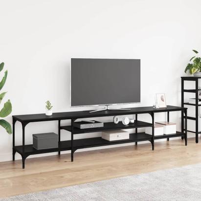 Cabinet TV Stejar Negru 201 x 35 x 45 cm GartenMobel Dekor