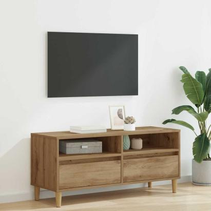 Cabinet TV Stejar Artizanal 100 x 34,5 x 44,5 cm Lemn compozit GartenMobel Dekor