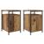 Dulap de noapte 2 pcs Lemn vechi 40 x 42 x 60cm Lemn compozit GartenMobel Dekor